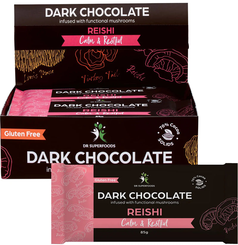 Dark Chocolate infused with functional mushrooms