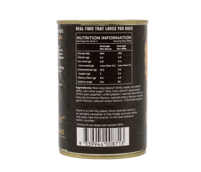 Organic Baked Beans in Tomato Sauce 400g