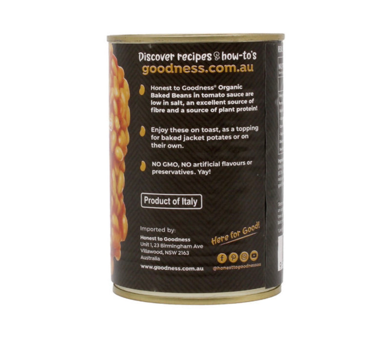 Organic Baked Beans in Tomato Sauce 400g