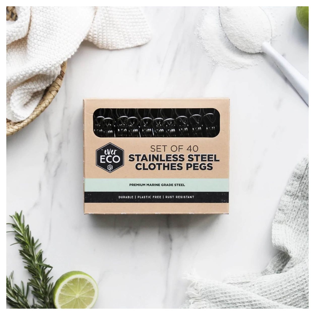 Stainless Steel Clothes Pegs | 40