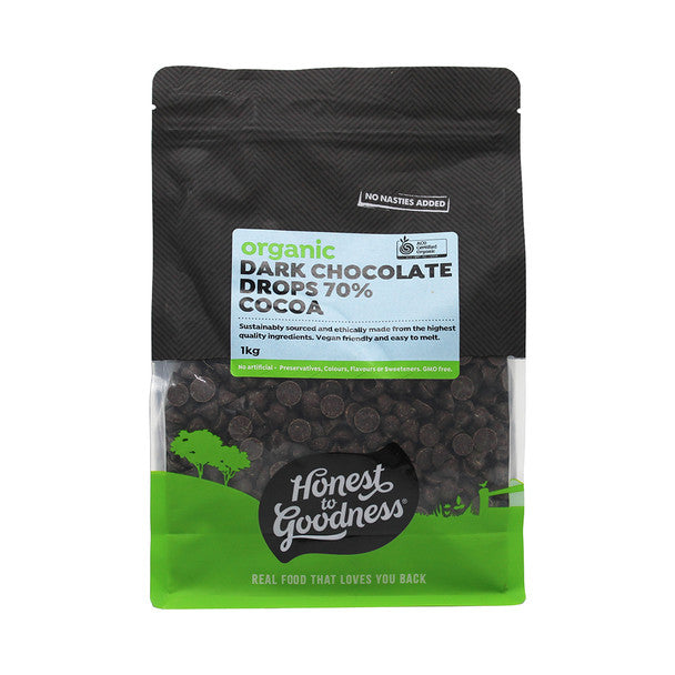 Organic Dark Chocolate Drops 70% Cocoa