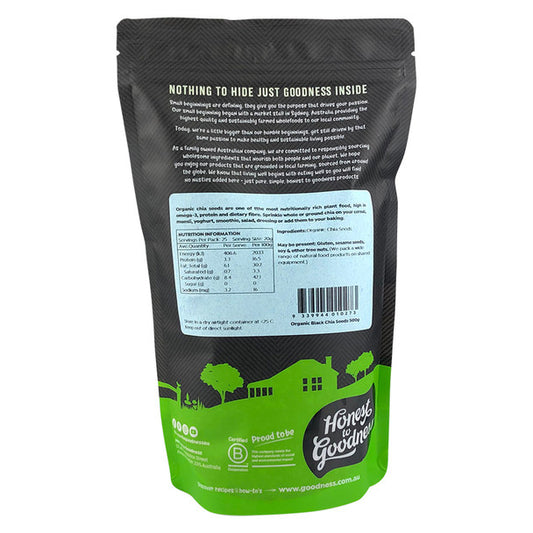 Organic Black Chia Seeds 500g
