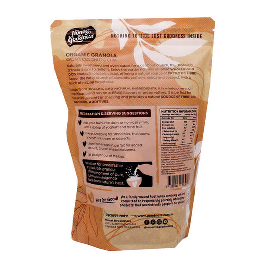 Organic Granola - Cacao, Coconut & Chia 450g