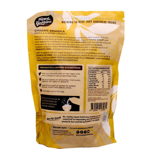 Organic Granola - Maple & Almond Crunch 450g