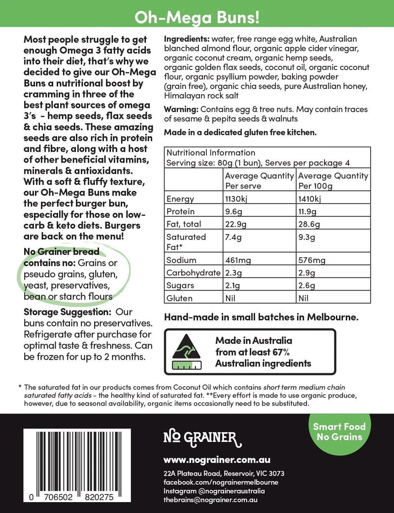 No Grainer Oh-Mega Hemp Buns
