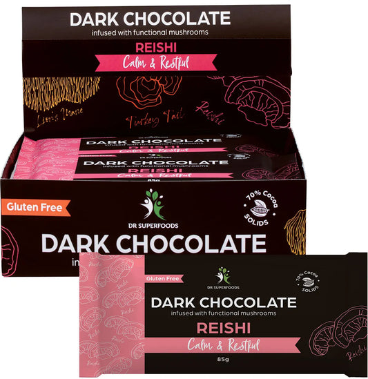 Dark Chocolate infused with functional mushrooms